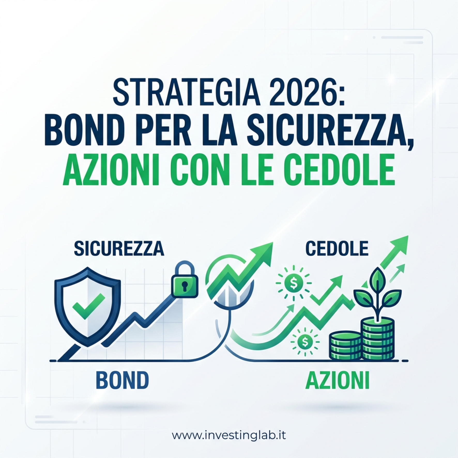 Copertina — Strategia 2026: Bond per la Sicurezza, Azioni con le Cedole