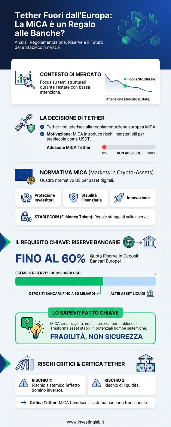 Infografica 1 -- Tether Fuori dall'Europa: La MiCA è un Regalo alle Banche?