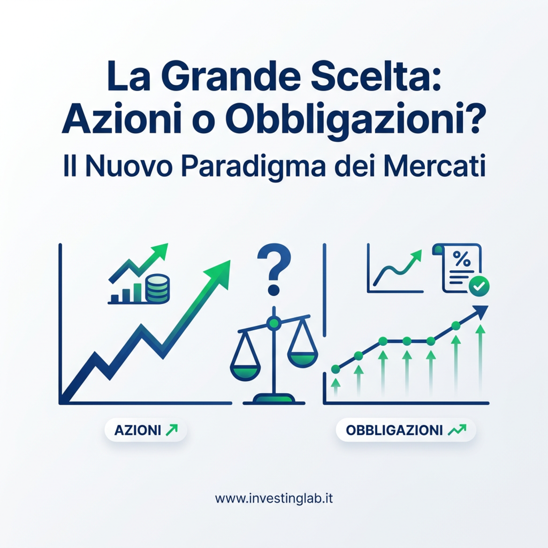 Copertina — La Grande Scelta: Azioni o Obbligazioni? Il Nuovo Paradigma dei Mercati